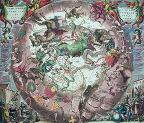 Pieter Schenk（1660-1719）とGerard Valkによって彫刻された「天体アトラス、または宇宙の調和」（Atlas coelestis seu Harmonica macrocosmica）からの南半球の星座